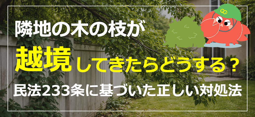 隣地の木の枝が越境してきたらどうする?民法233条に基づいた正しい対処法を解説【弁護士監修】